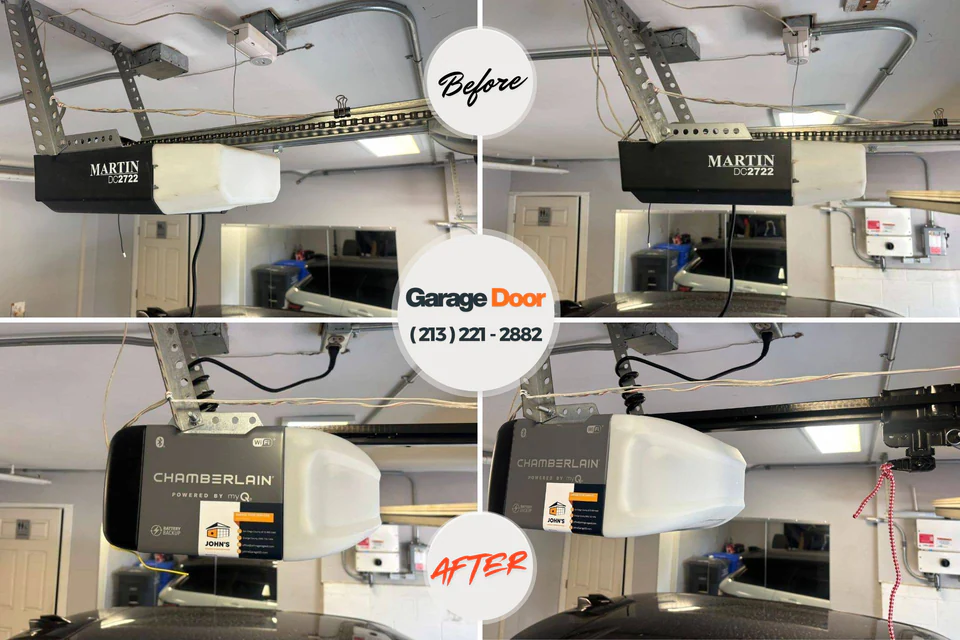 Before and after: garage door repair West Carrollton, OH